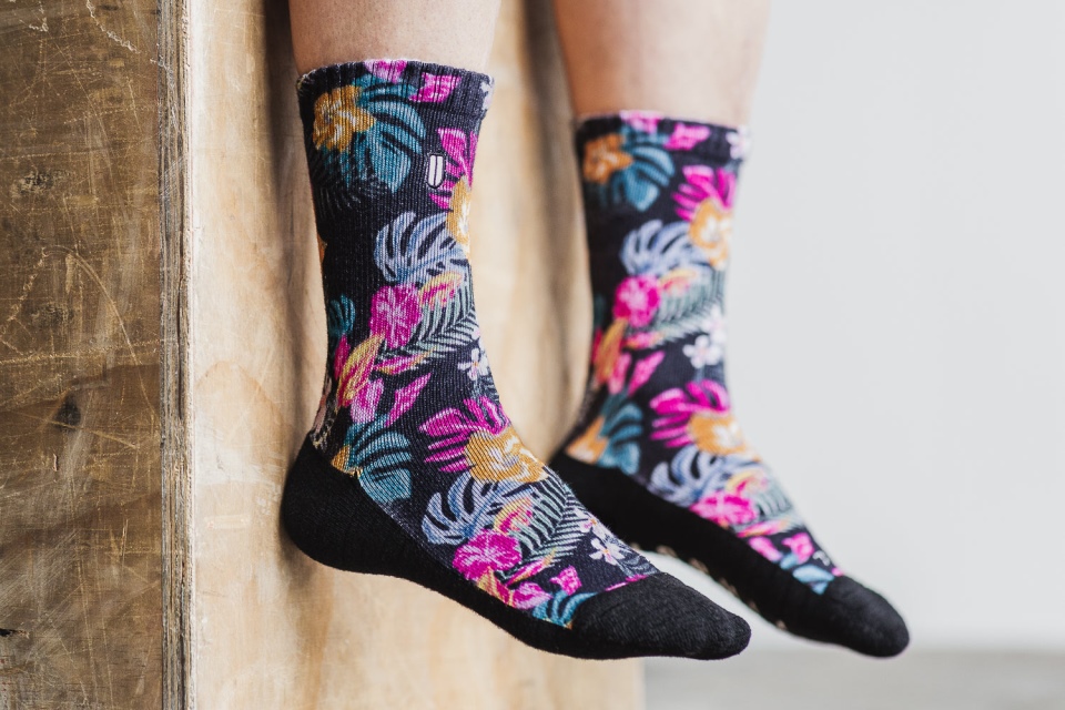 NOBULL Crew Sock (Tropical) Black