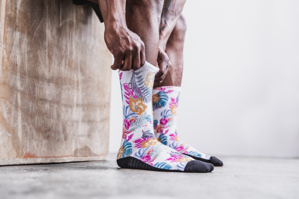 NOBULL Crew Sock (Tropical) White