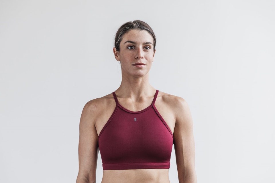 NOBULL Halter Sports Bra (Matte) Cabernet