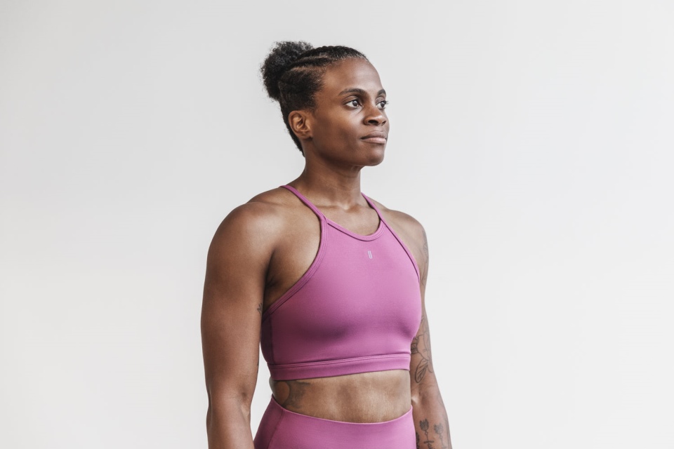 NOBULL Halter Sports Bra (Matte) Orchid