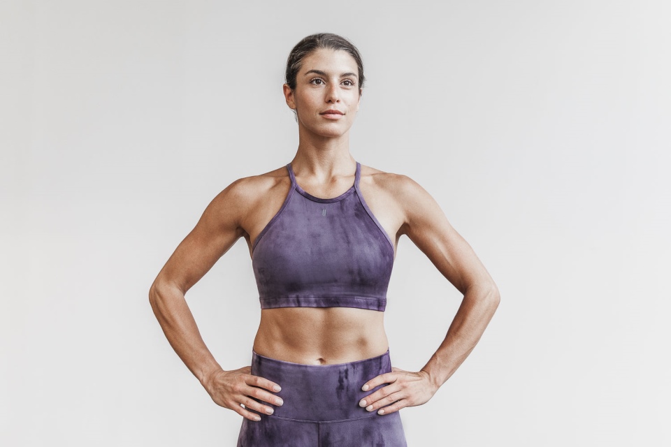 NOBULL Halter Sports Bra (Tie-Dye) Nightshade