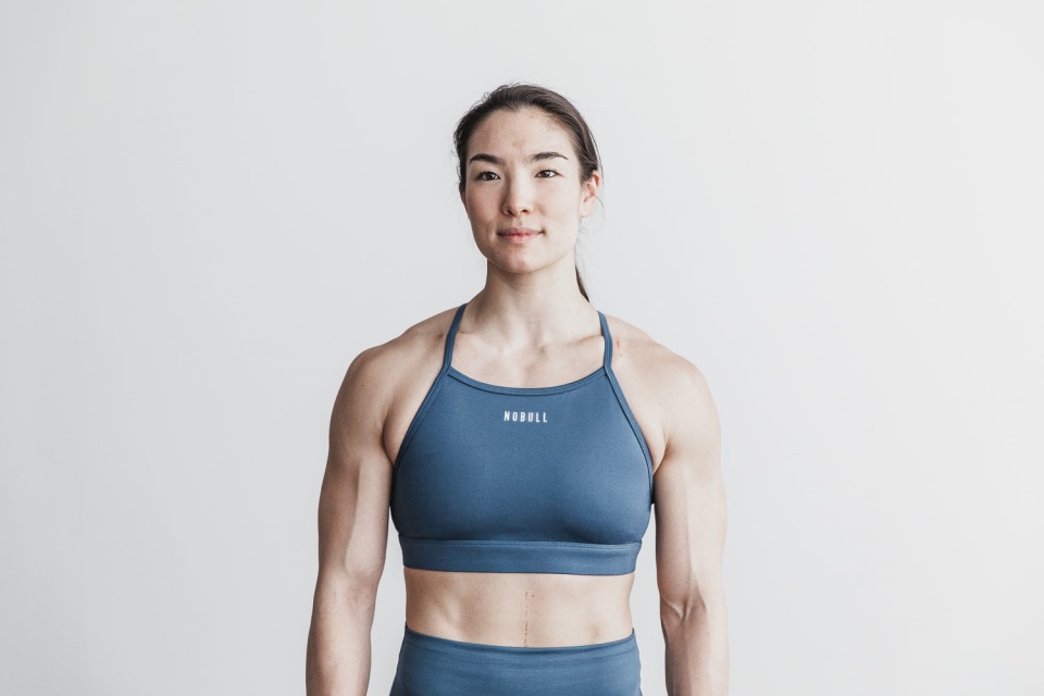 NOBULL High-Neck Sports Bra (Matte) Coastal