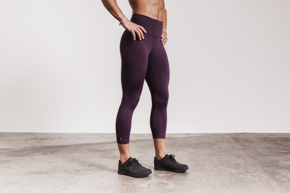 NOBULL High-Rise Crop Plum