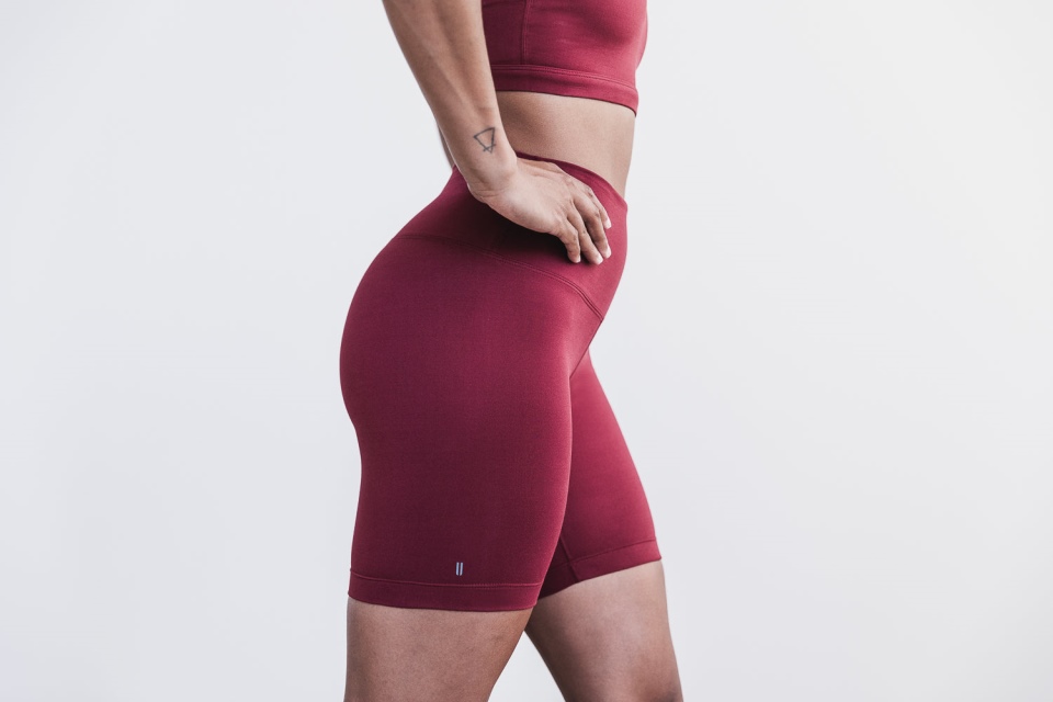 NOBULL High-Rise Short 6" (Matte) Cabernet