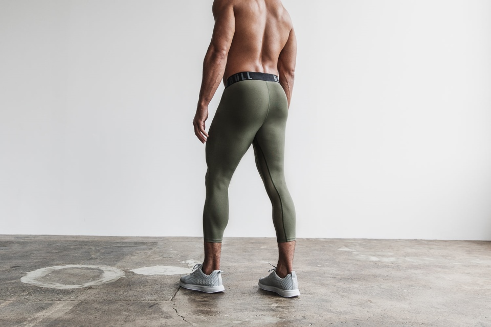 NOBULL Men's 3/4 Compression Tight Army