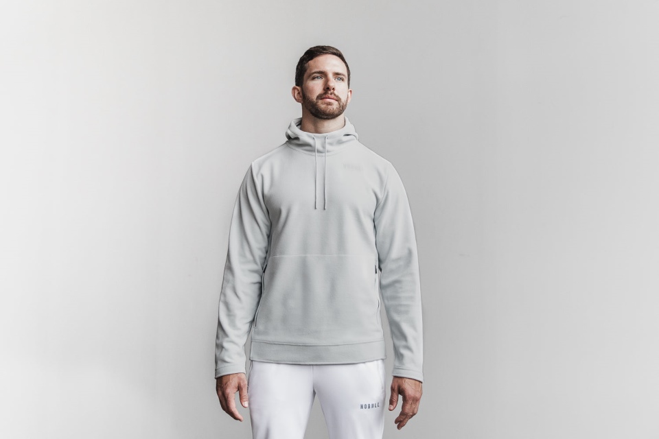 NOBULL Men's Arctic Pullover Hoodie Frost