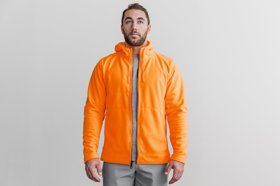 NOBULL Men's Arctic Zip-Up Jacket (Neon) Orange