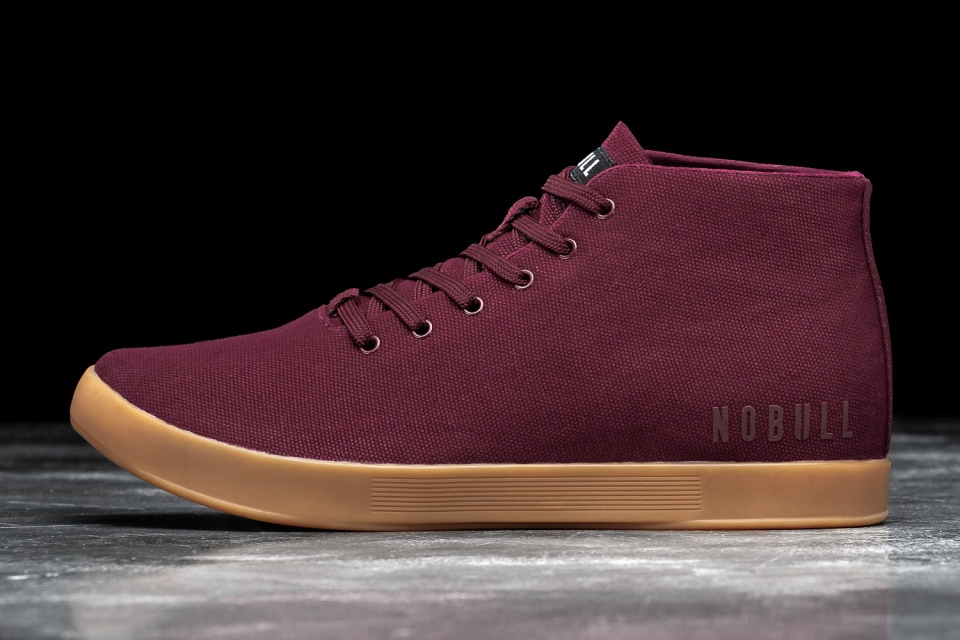 NOBULL Men's Canvas Mid Trainer Cabernet Gum