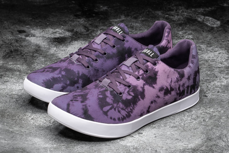 NOBULL Men's Canvas Trainer Dark Wisteria Tie-Dye