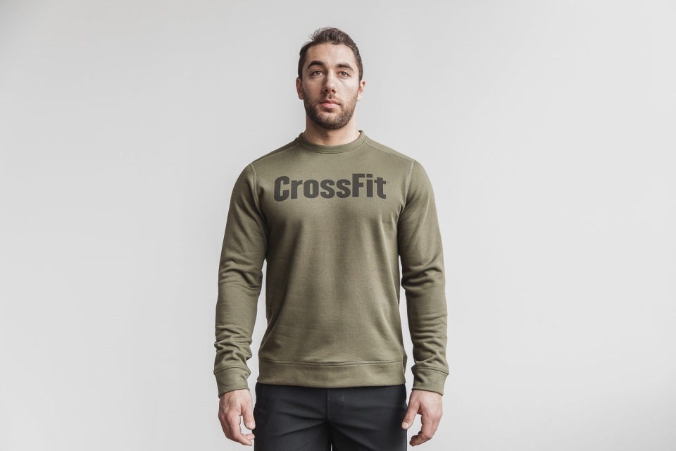 NOBULL Men's Crossfit Crew Sweatshirt Army
