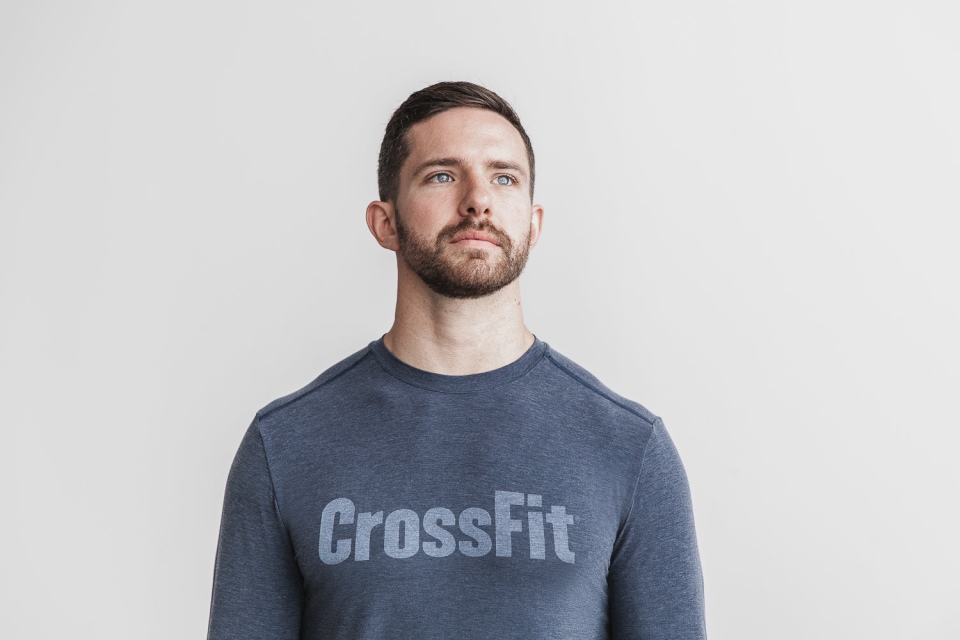 NOBULL Men's Crossfit Long Sleeve Tee Navy