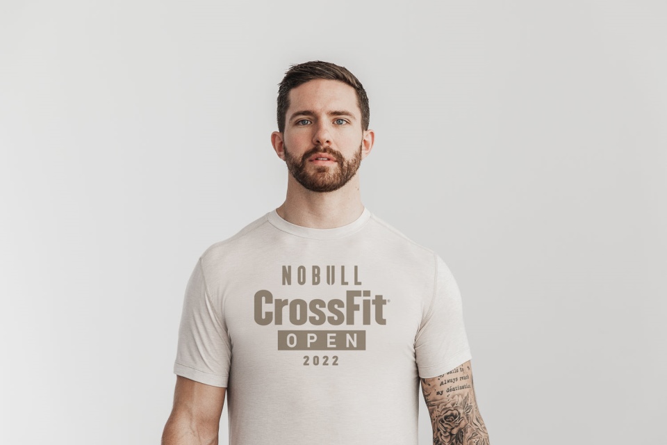 NOBULL Men's Crossfit Open 2022 Tee Oatmeal