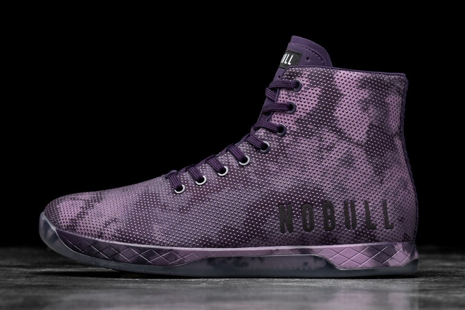 NOBULL Men's High-Top Trainer Dark Purple Tie-Dye