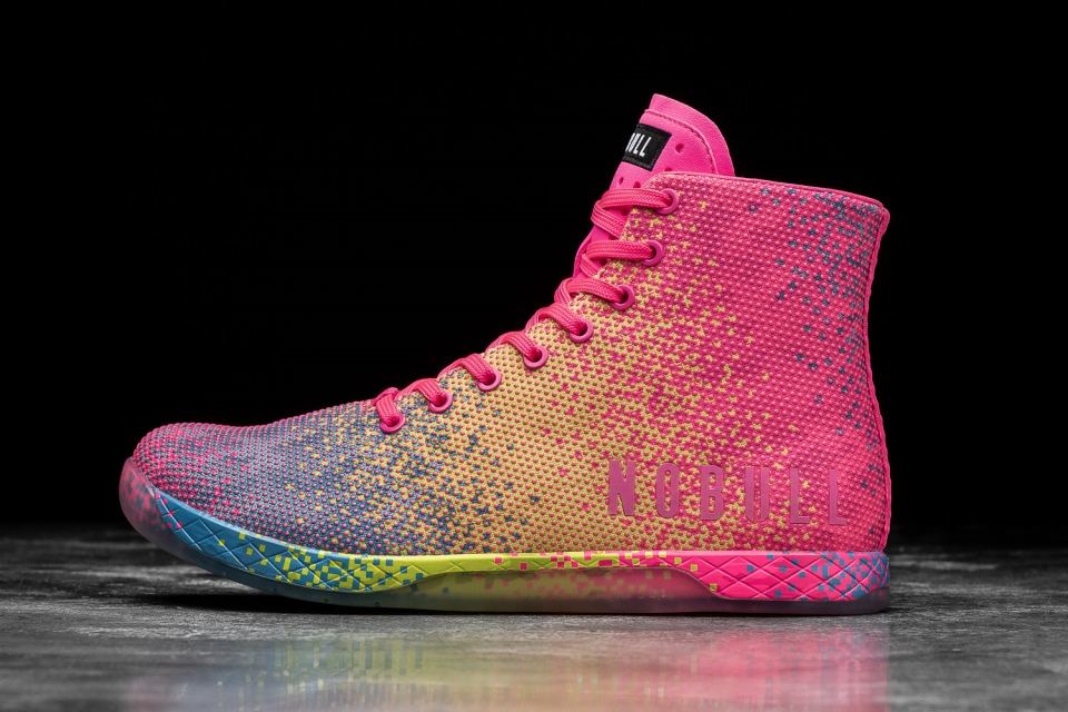 NOBULL Men's High-Top Trainer Neon Pink Glitch