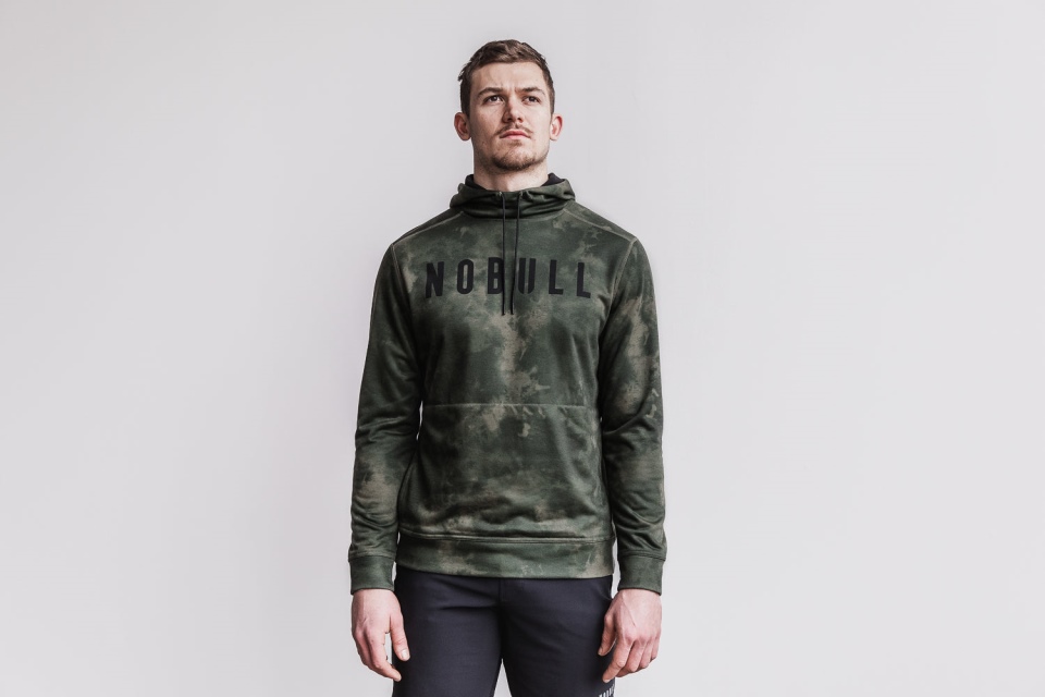 NOBULL Men's Hoodie (Tie-Dye) Army