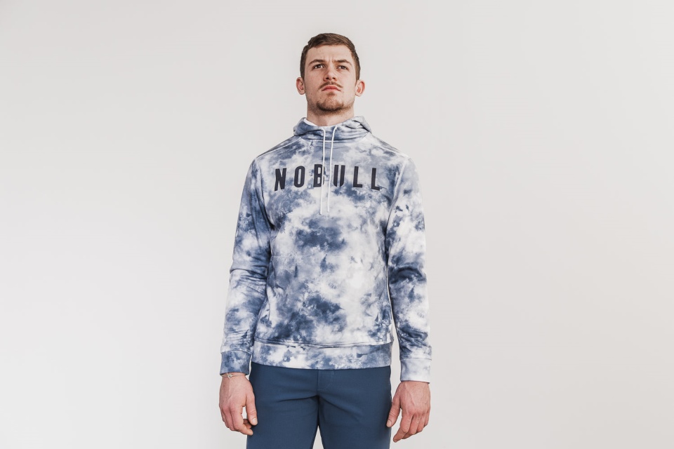 NOBULL Men's Hoodie (Tie-Dye) White