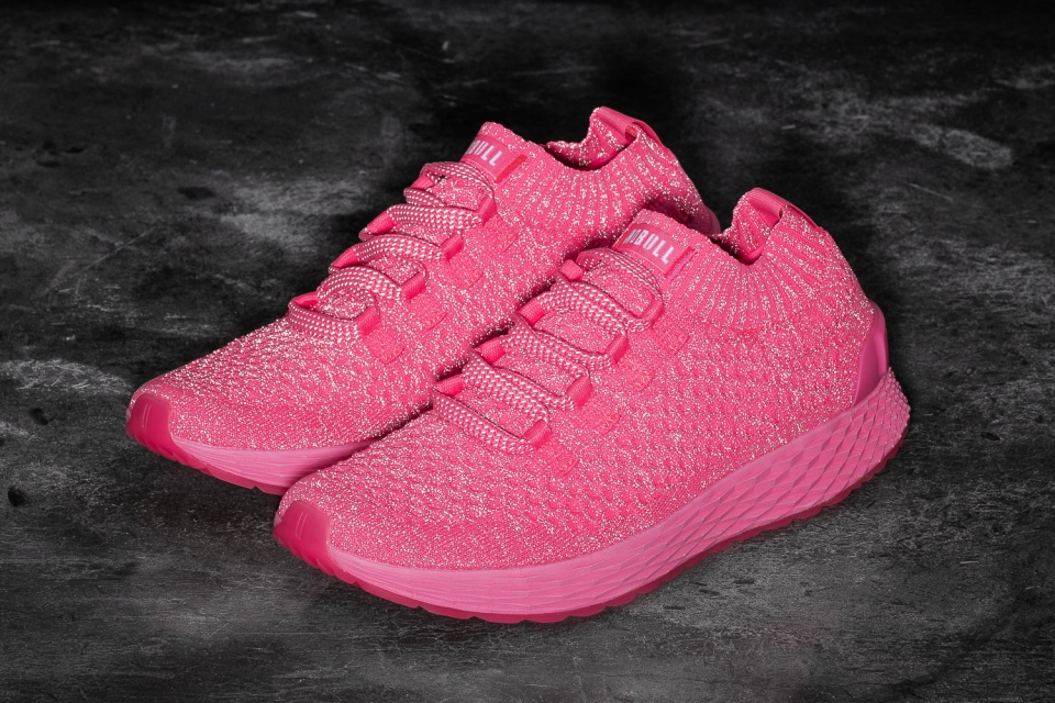 NOBULL Men's Knit Runner Neon Pink Reflective