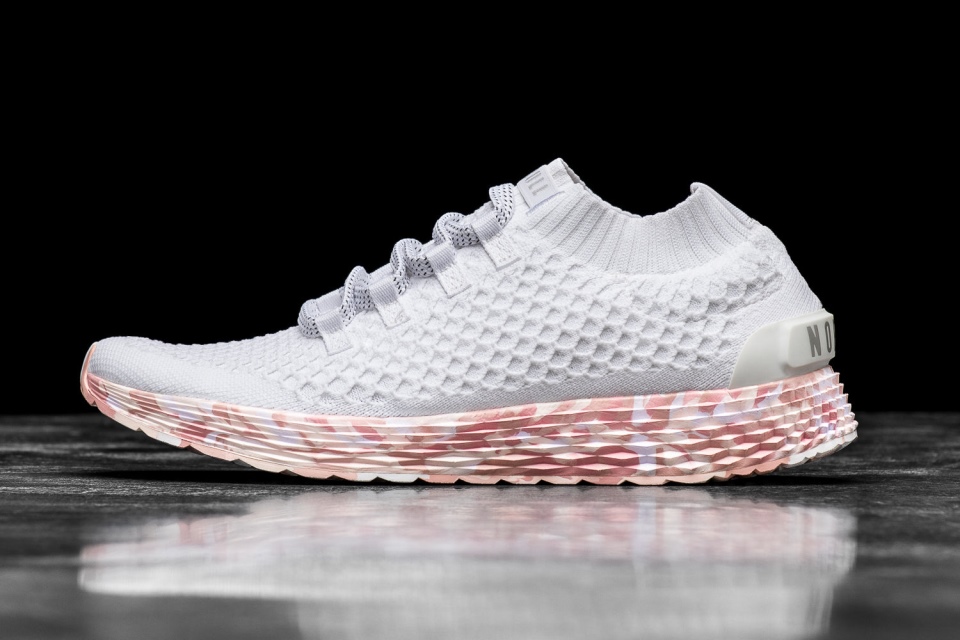 NOBULL Men's Knit Runner White Wild Rose