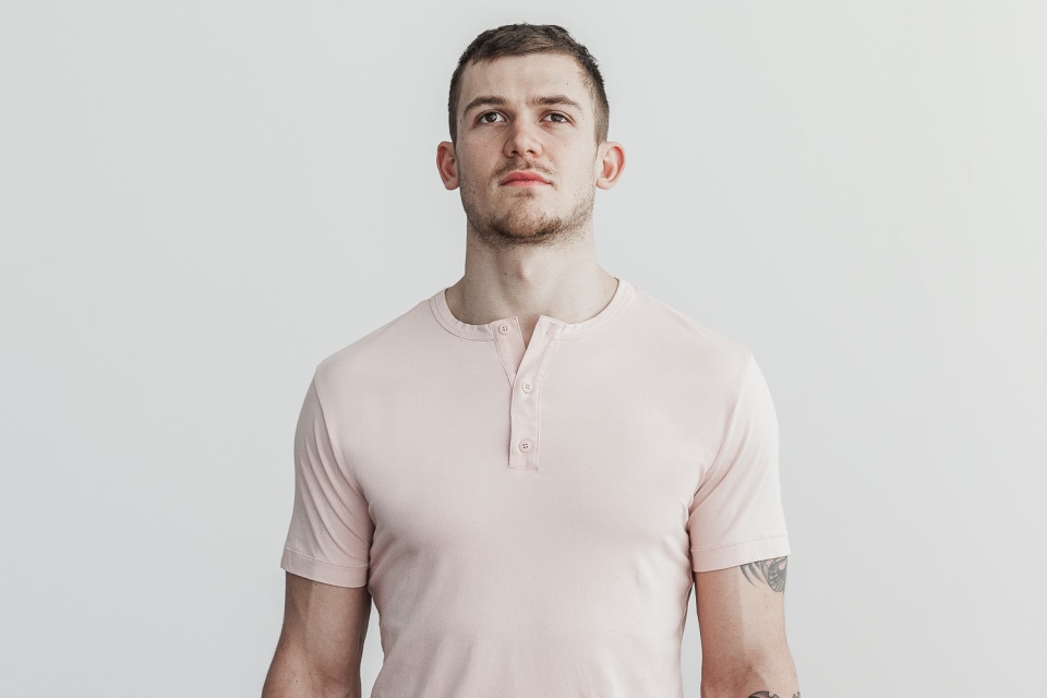 NOBULL Men's Lightweight Henley Tee Dusty