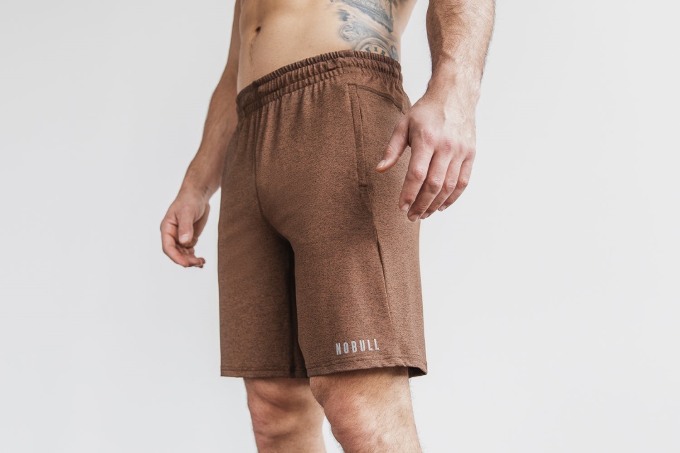 NOBULL Men's Lightweight Knit Short 9" Brown