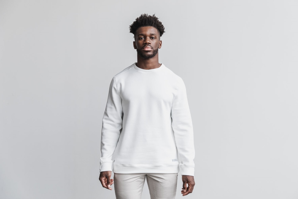 NOBULL Men's Performance Crew Sweatshirt White