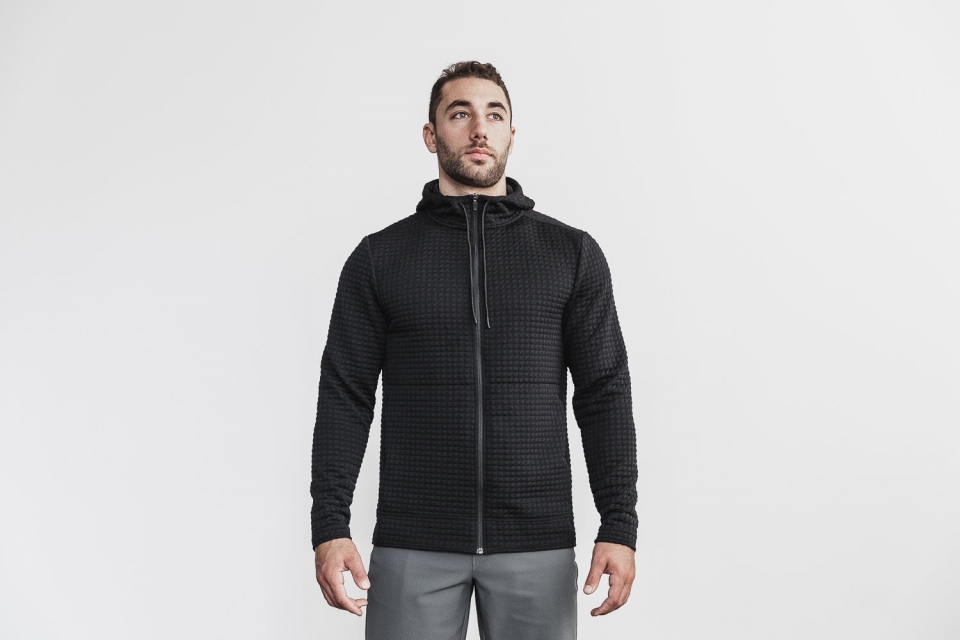 NOBULL Men's Quilted Zip-Up Jacket Black