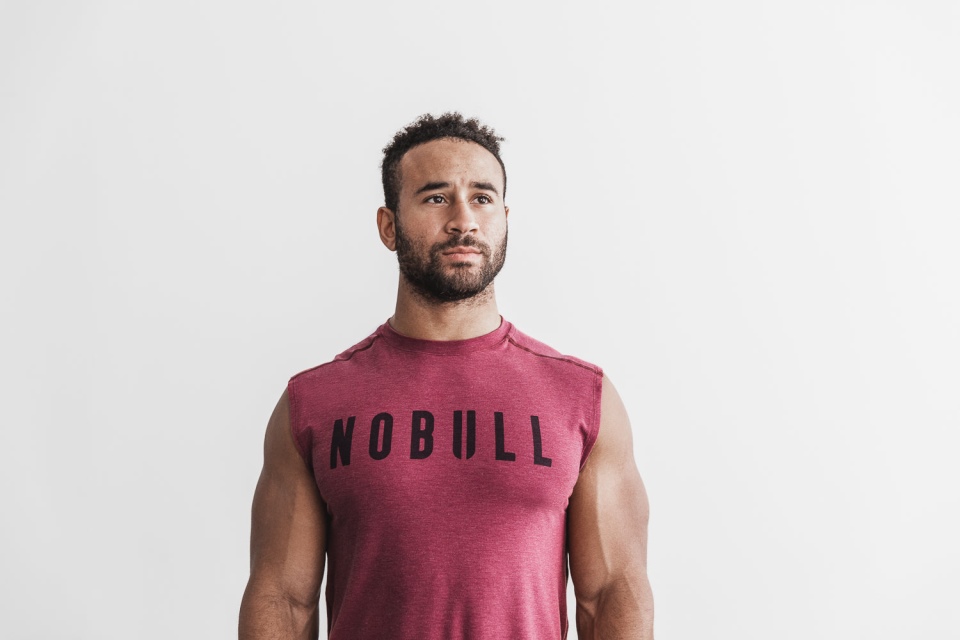 NOBULL Men's Sleeveless Tee (Classic Colors) Wine