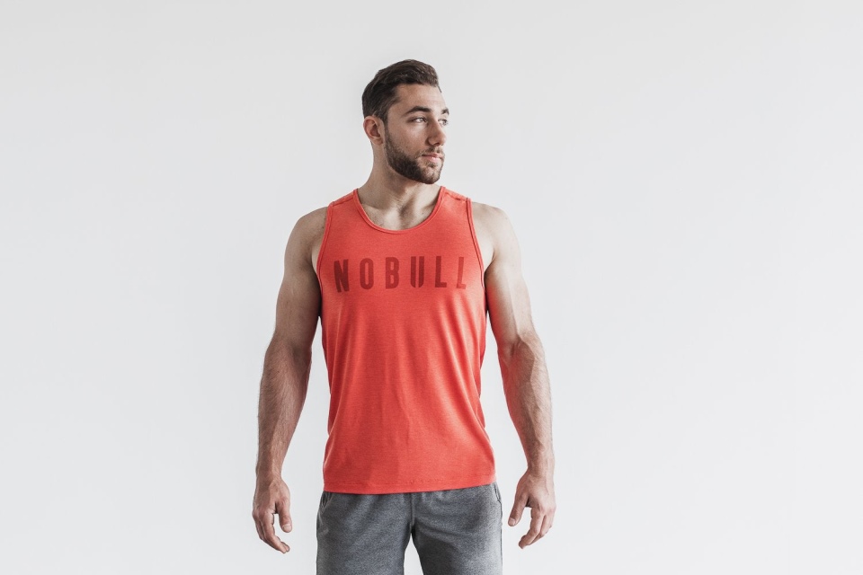 NOBULL Men's Tank (Bright Colors) Red