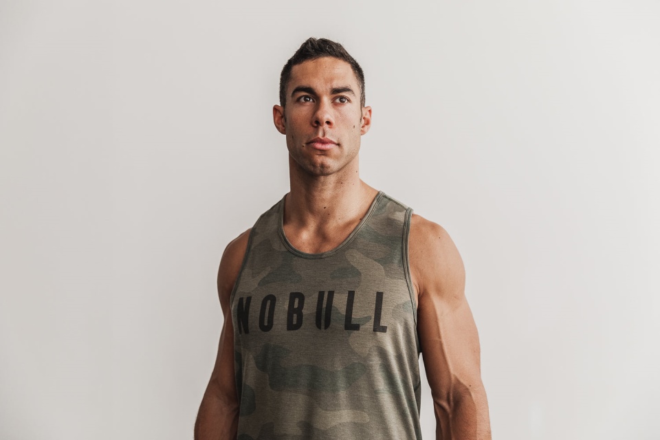 NOBULL Men's Tank (Camo) Army