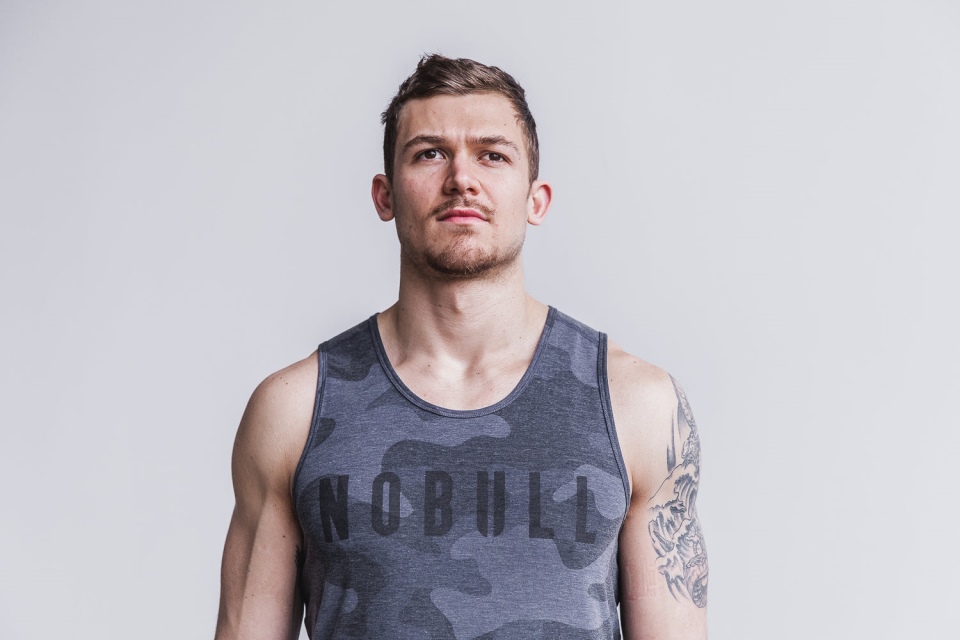 NOBULL Men's Tank (Camo) Charcoal