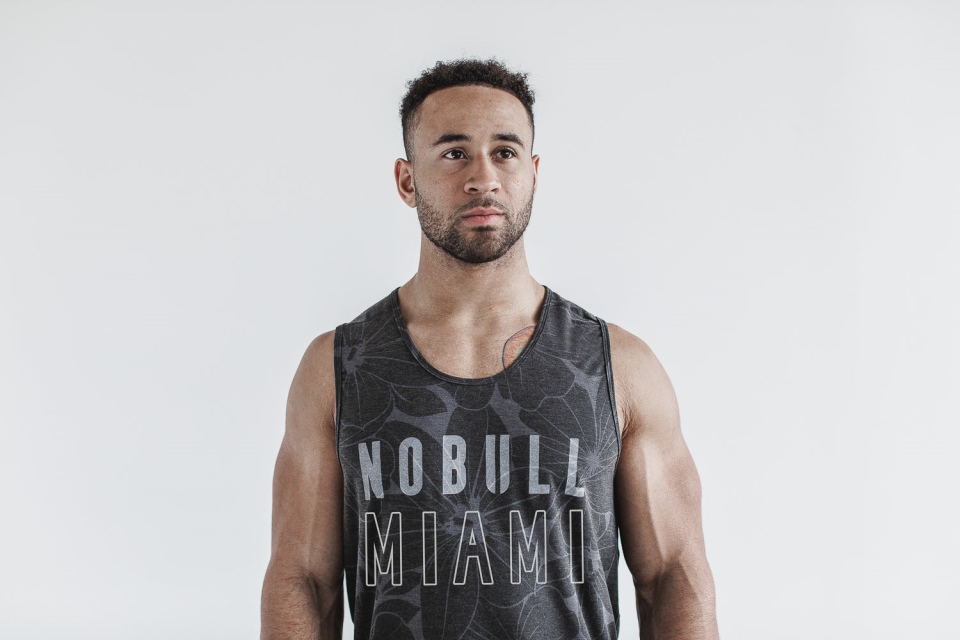 NOBULL Men's Tank (Miami) Charcoal