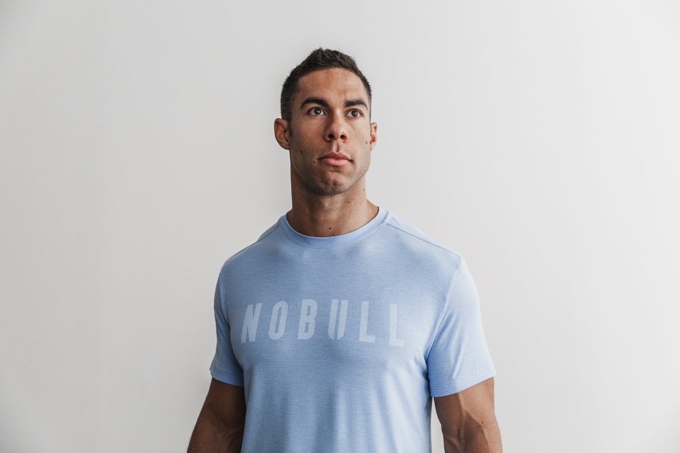 NOBULL Men's Tee (Bright Colors) Blue