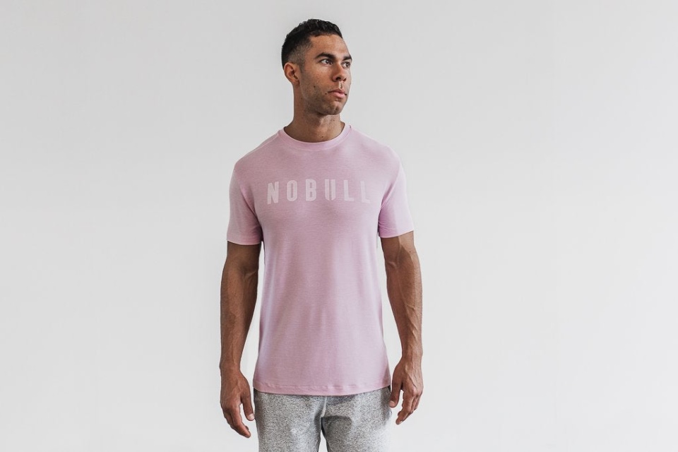 NOBULL Men's Tee (Bright Colors) Pink