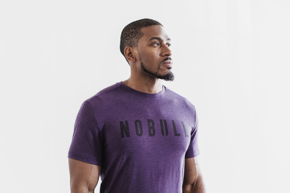 NOBULL Men's Tee (Bright Colors) Purple