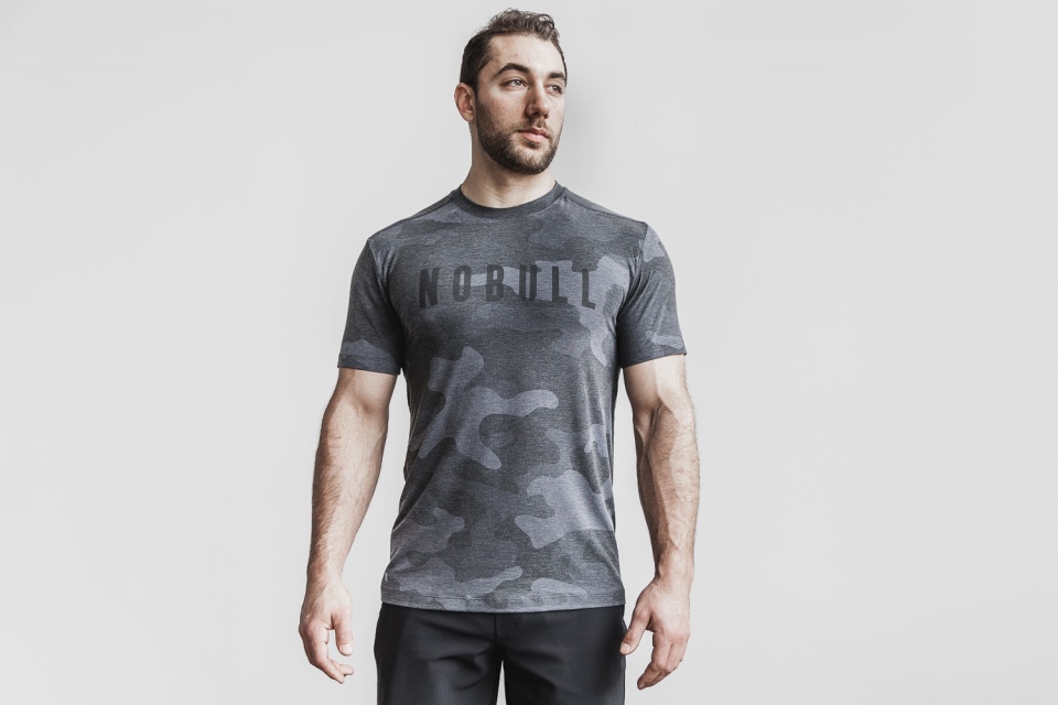 NOBULL Men's Tee (Camo) Charcoal