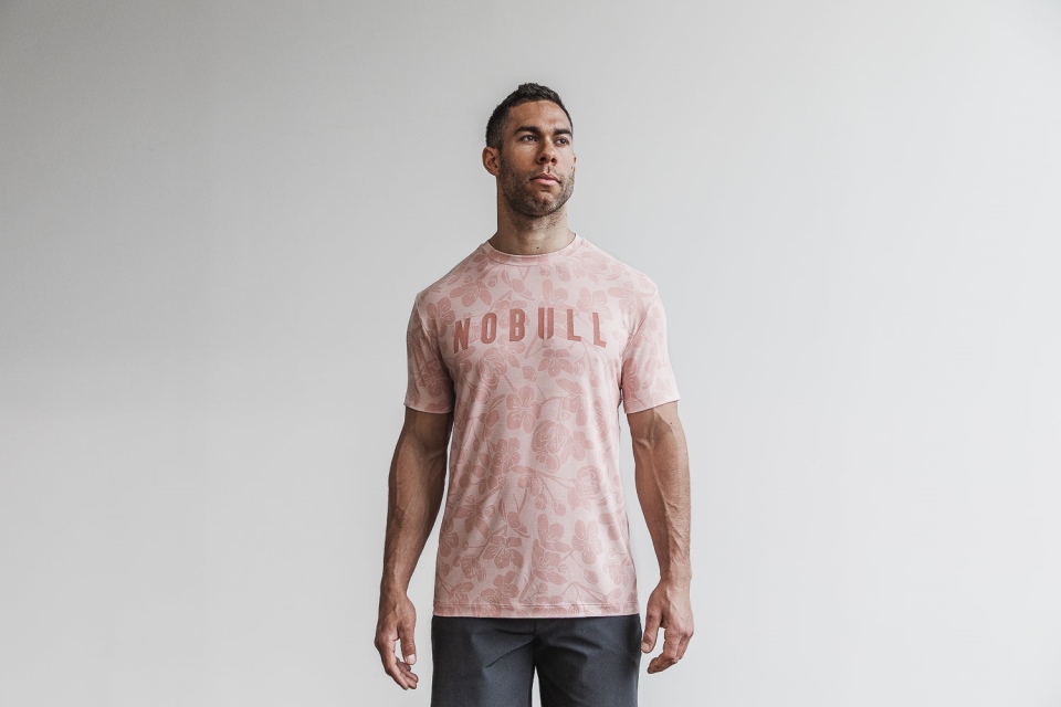 NOBULL Men's Tee (Cherry Blossom) Dusty