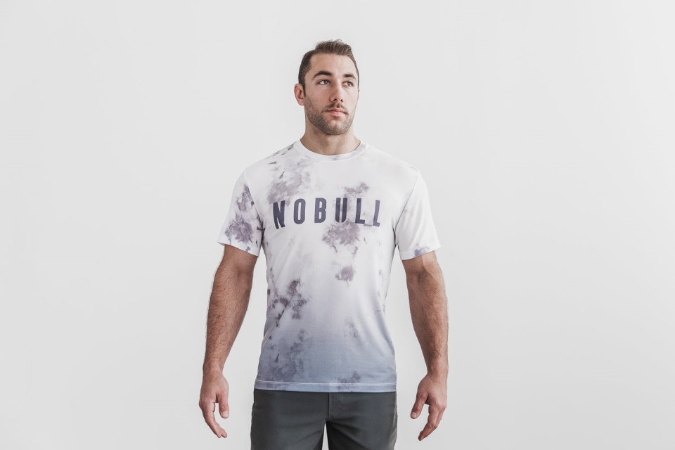 NOBULL Men's Tee (Dip-Dye) White & Cloud