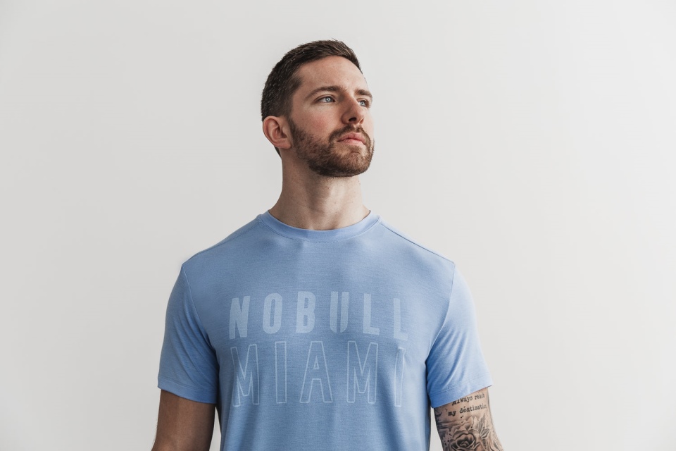 NOBULL Men's Tee (Miami) Blue