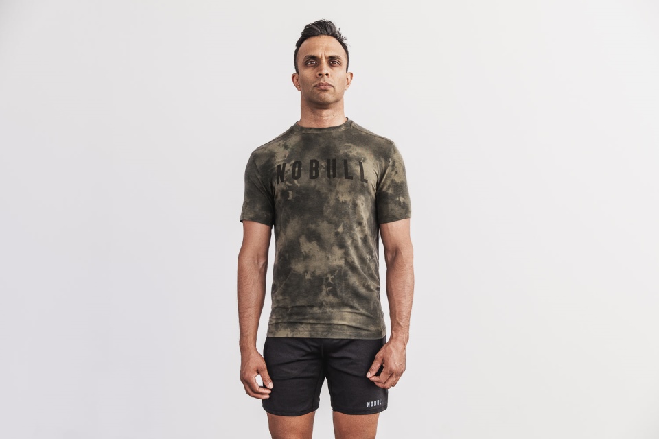 NOBULL Men's Tee (Tie-Dye) Army