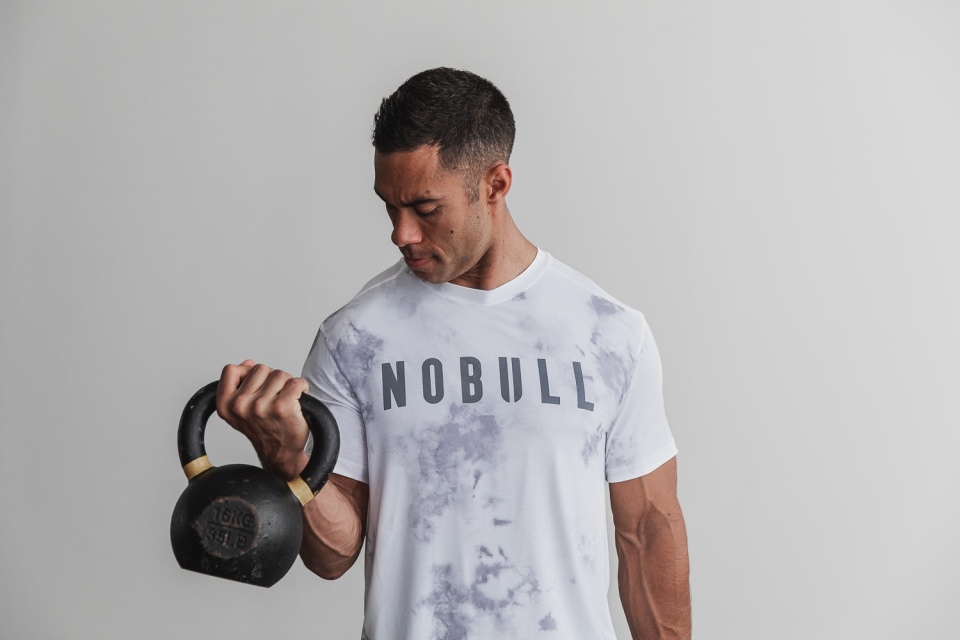 NOBULL Men's Tee (Tie-Dye) White & Cloud