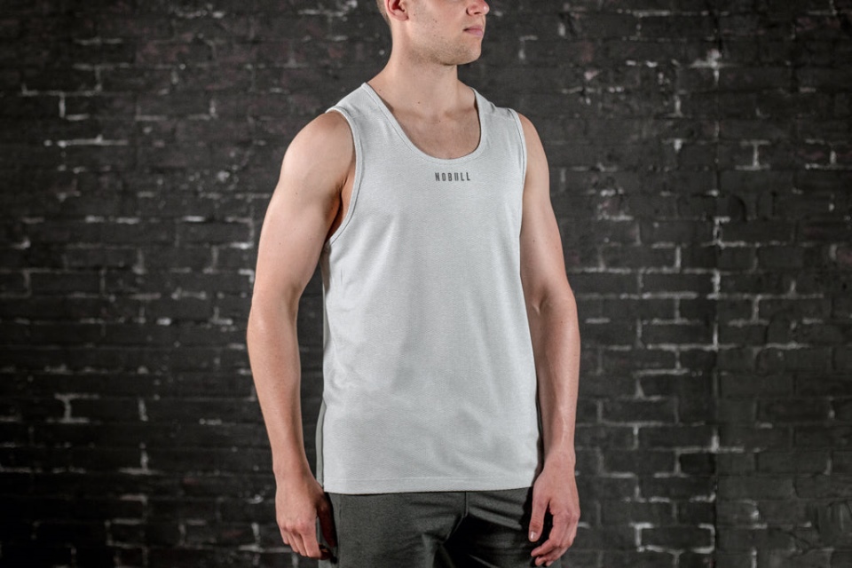 NOBULL Men's Textured Tank Glacier