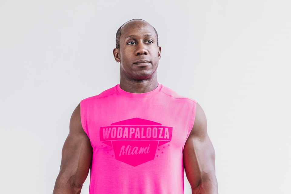 NOBULL Men's Wodapalooza Sleeveless Tee Pink