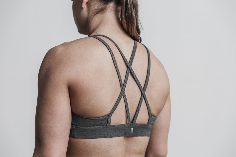 NOBULL Sports Bra (Plush Heather) Charcoal Heather