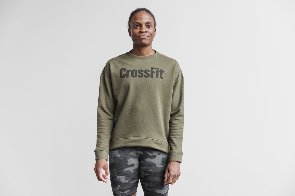 NOBULL Women's Crossfit Crew Sweatshirt Army