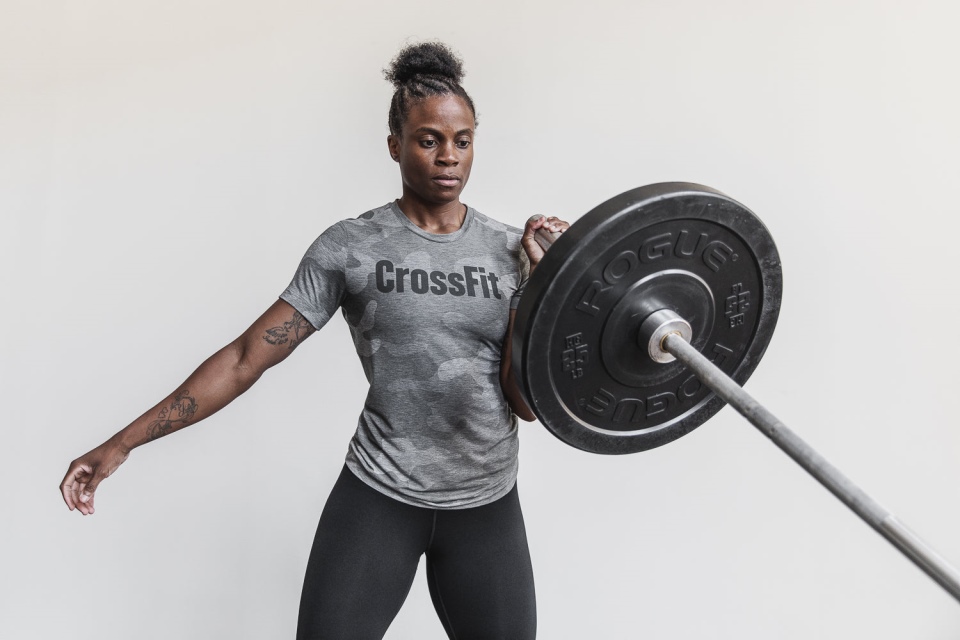 NOBULL Women's Crossfit Tee (Camo) Grey