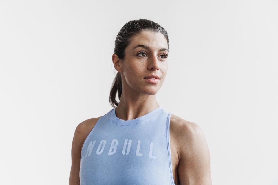 NOBULL Women's High-Neck Tank (Bright Color) Blue Vista