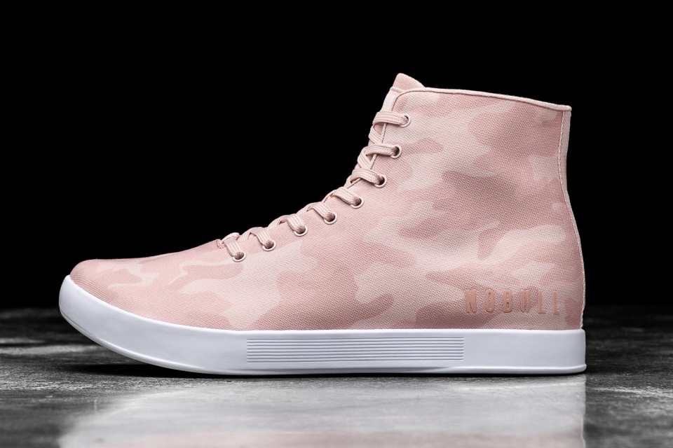 NOBULL Women's High-Top Canvas Trainer Rose