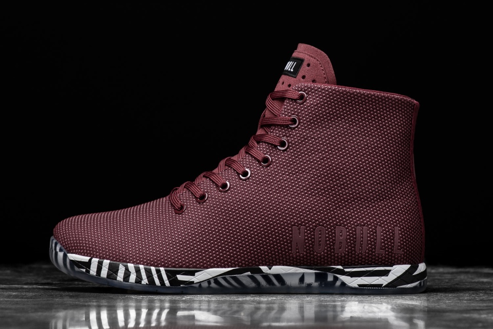 NOBULL Women's High-Top Trainer Cabernet Zebra