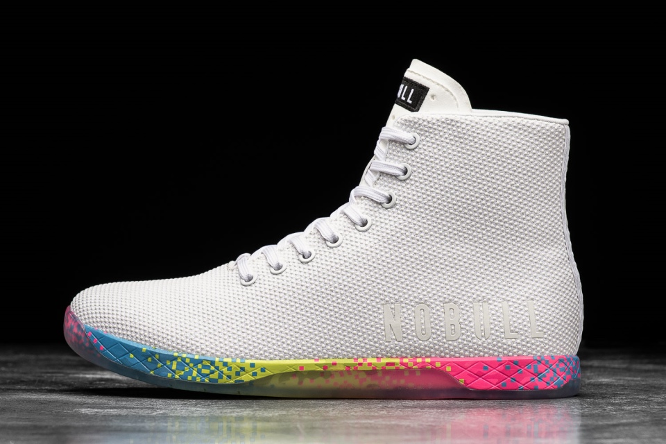 NOBULL Women's High-Top Trainer White Neon Glitch