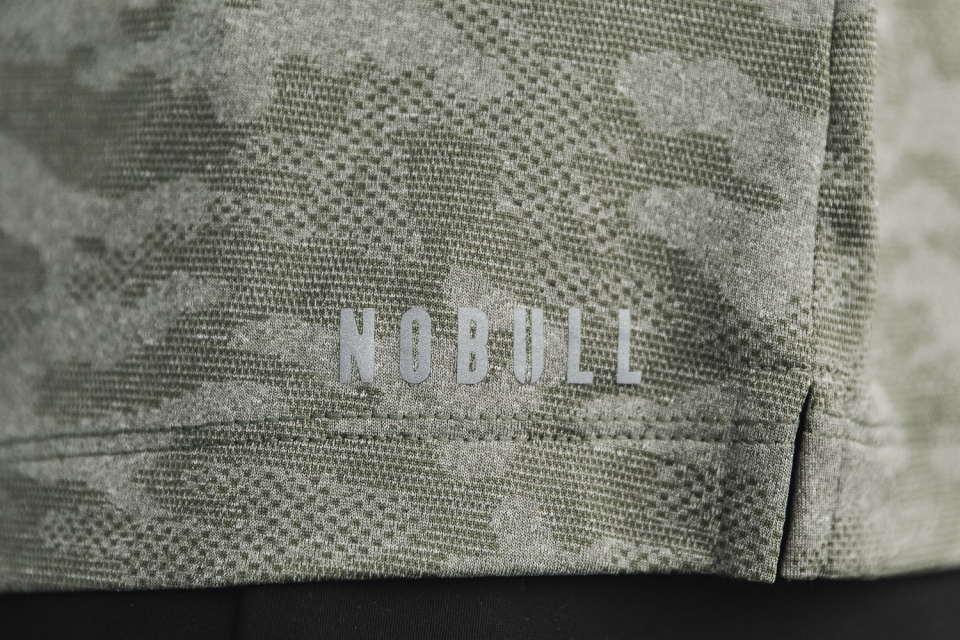 NOBULL Women's Lightweight Textured Polo (Camo) Army